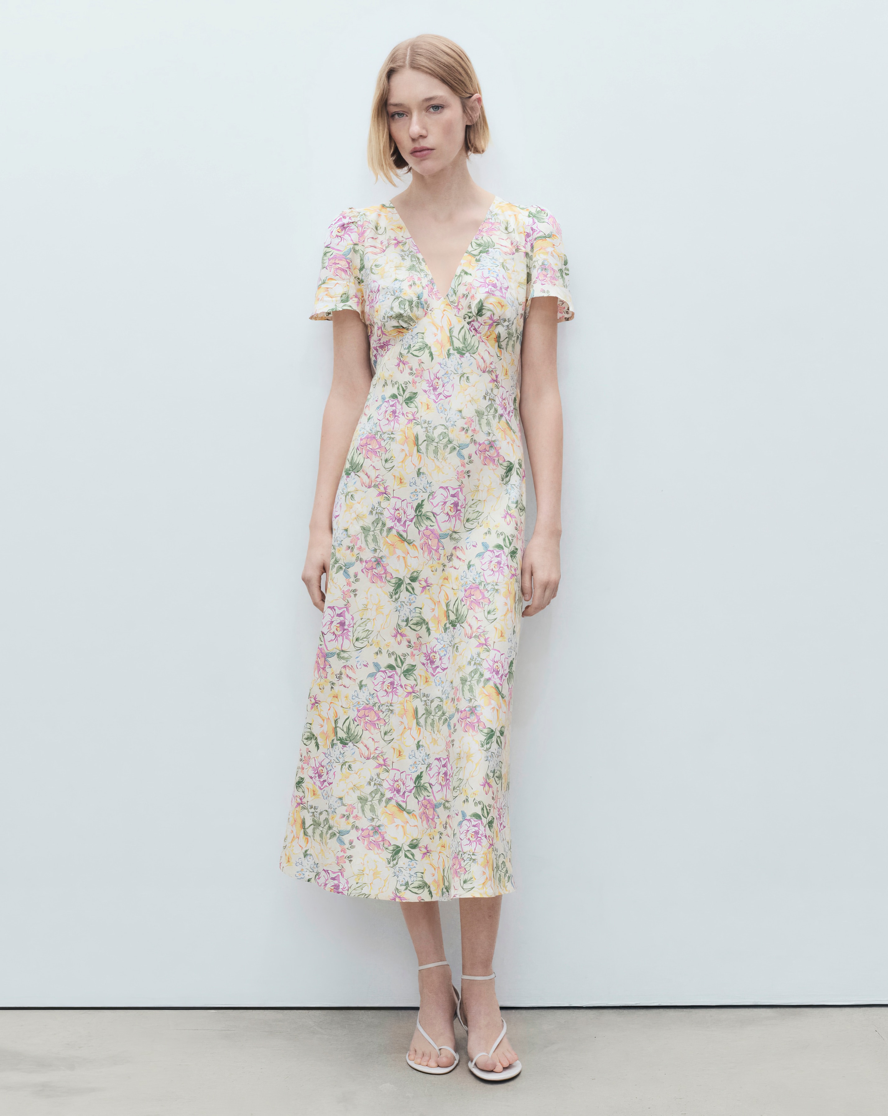 Mango Floral Midi Dress