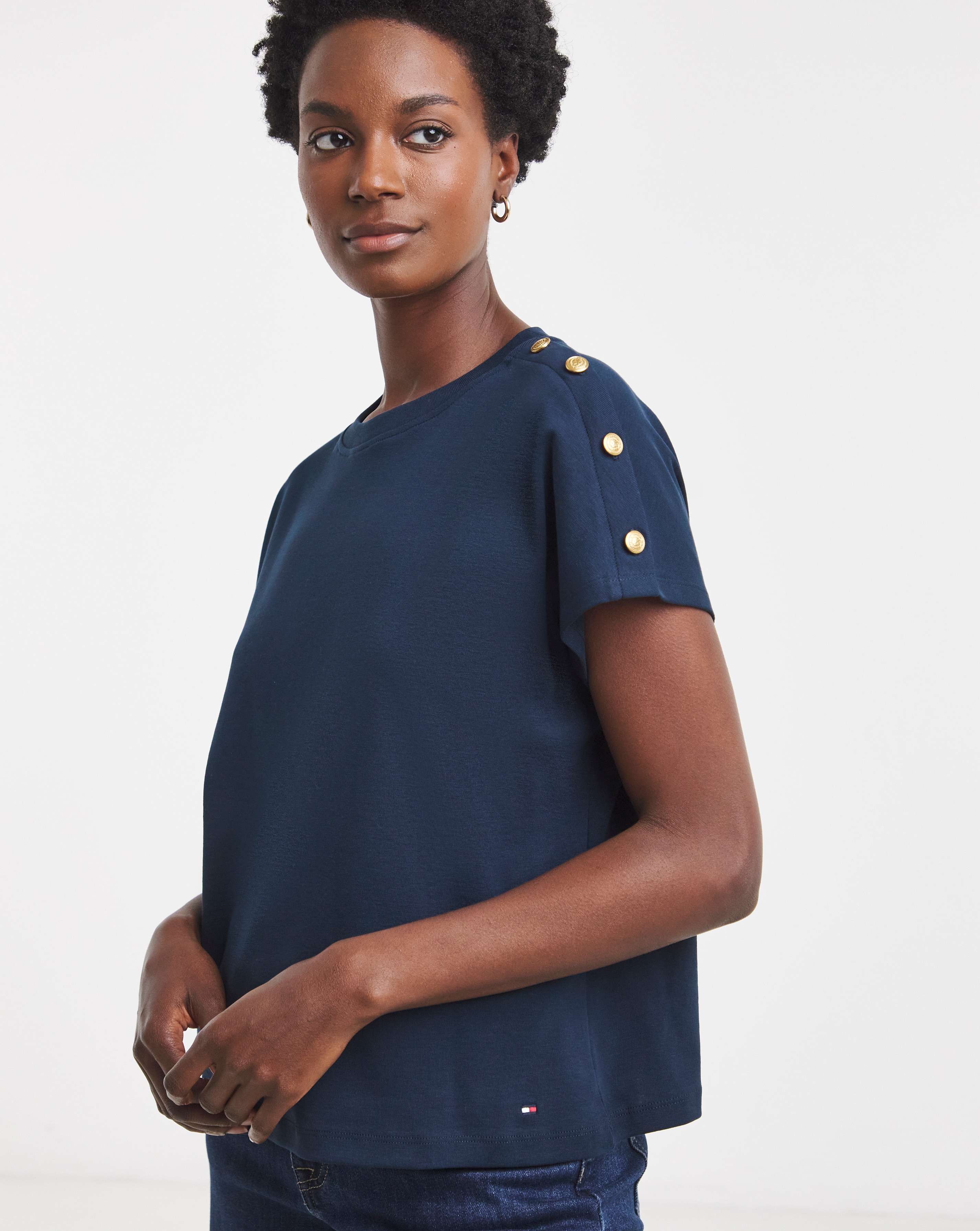 Tommy Hilfiger Gold Button T-shirt