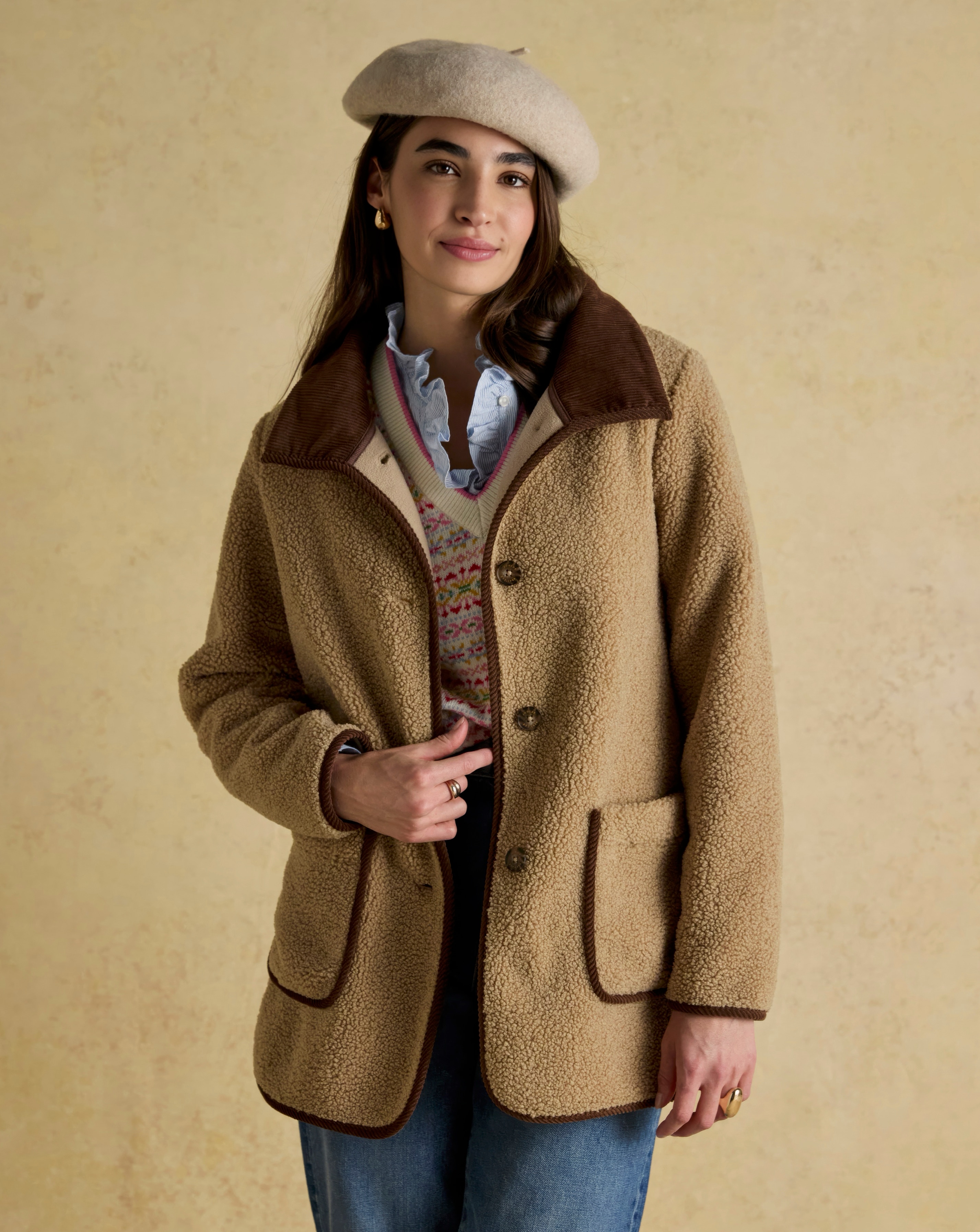 Joules Sadie Button Through Fleece