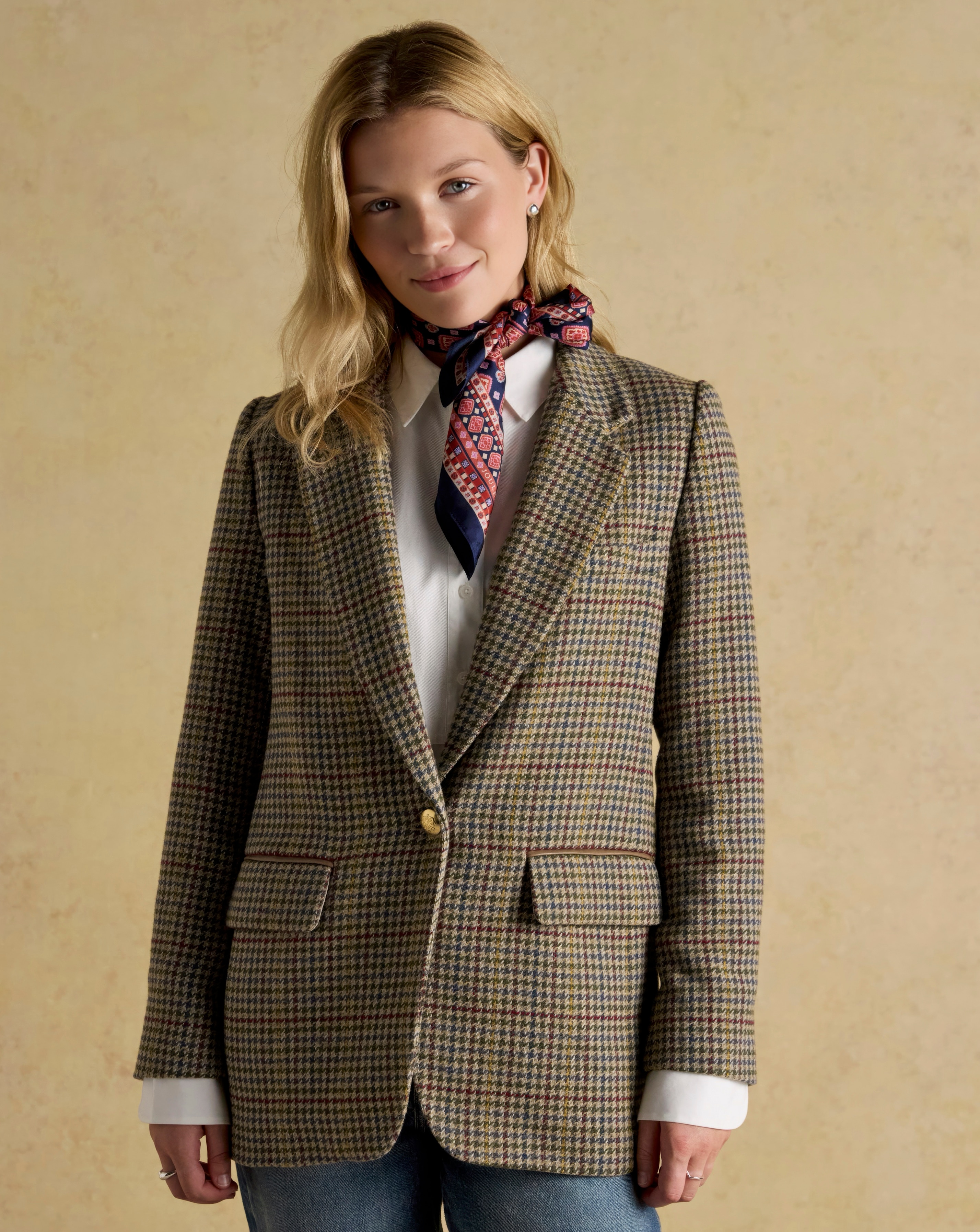 Joules Hackmore Wool Blend Tweed Blazer