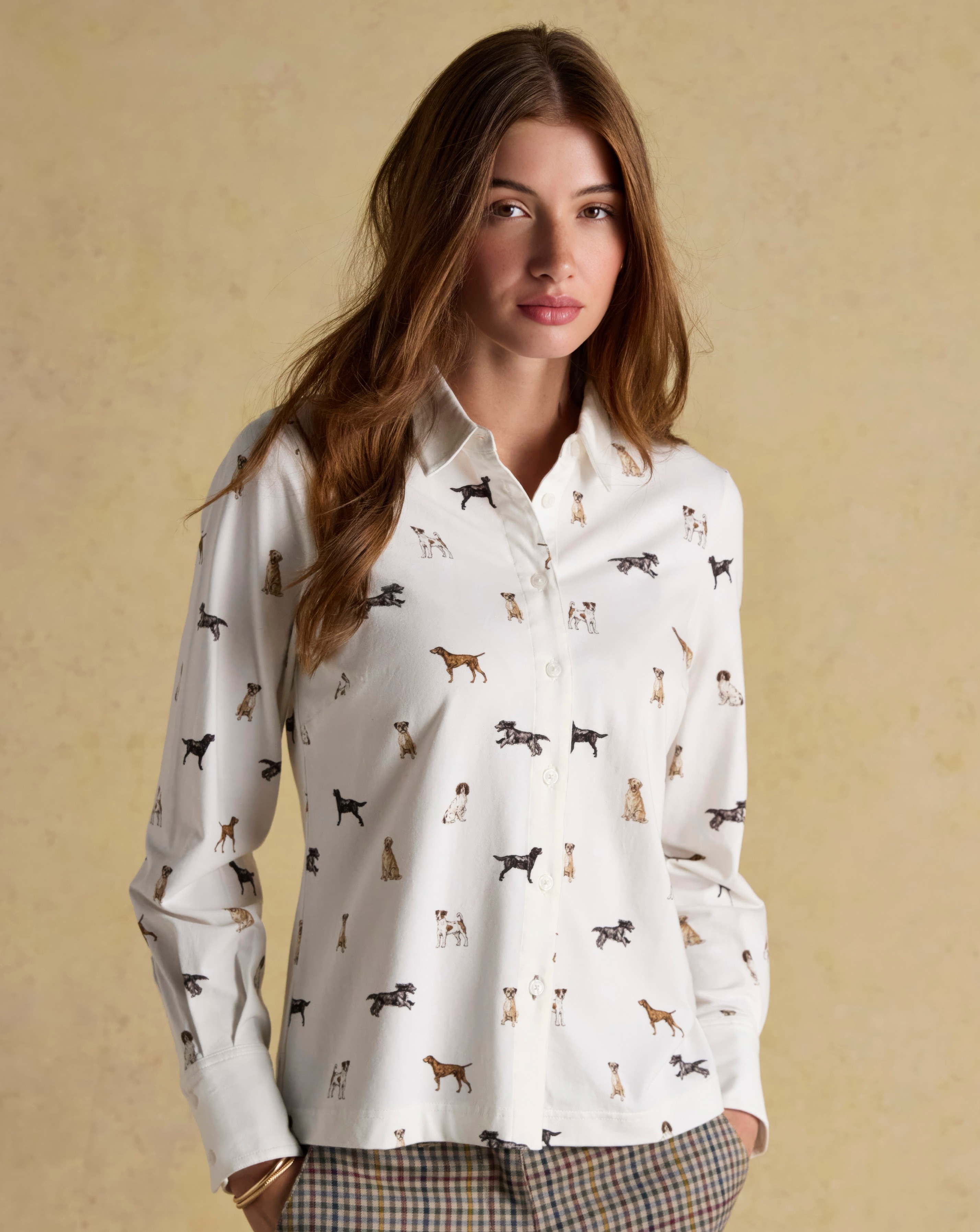 Joules Eleanor Dog Print Shirt