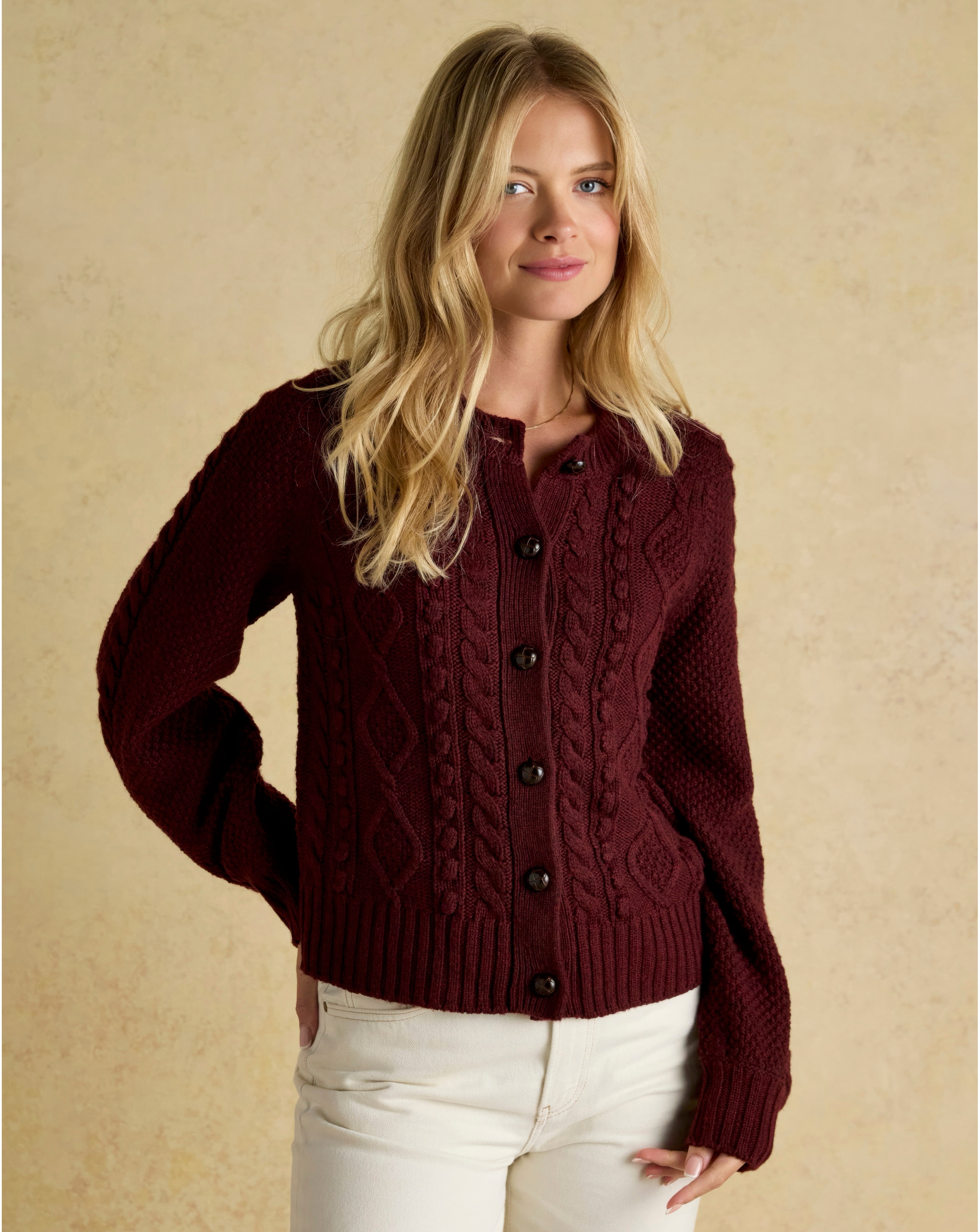 New In - Joules Rafferty Cable Knit Cardigan