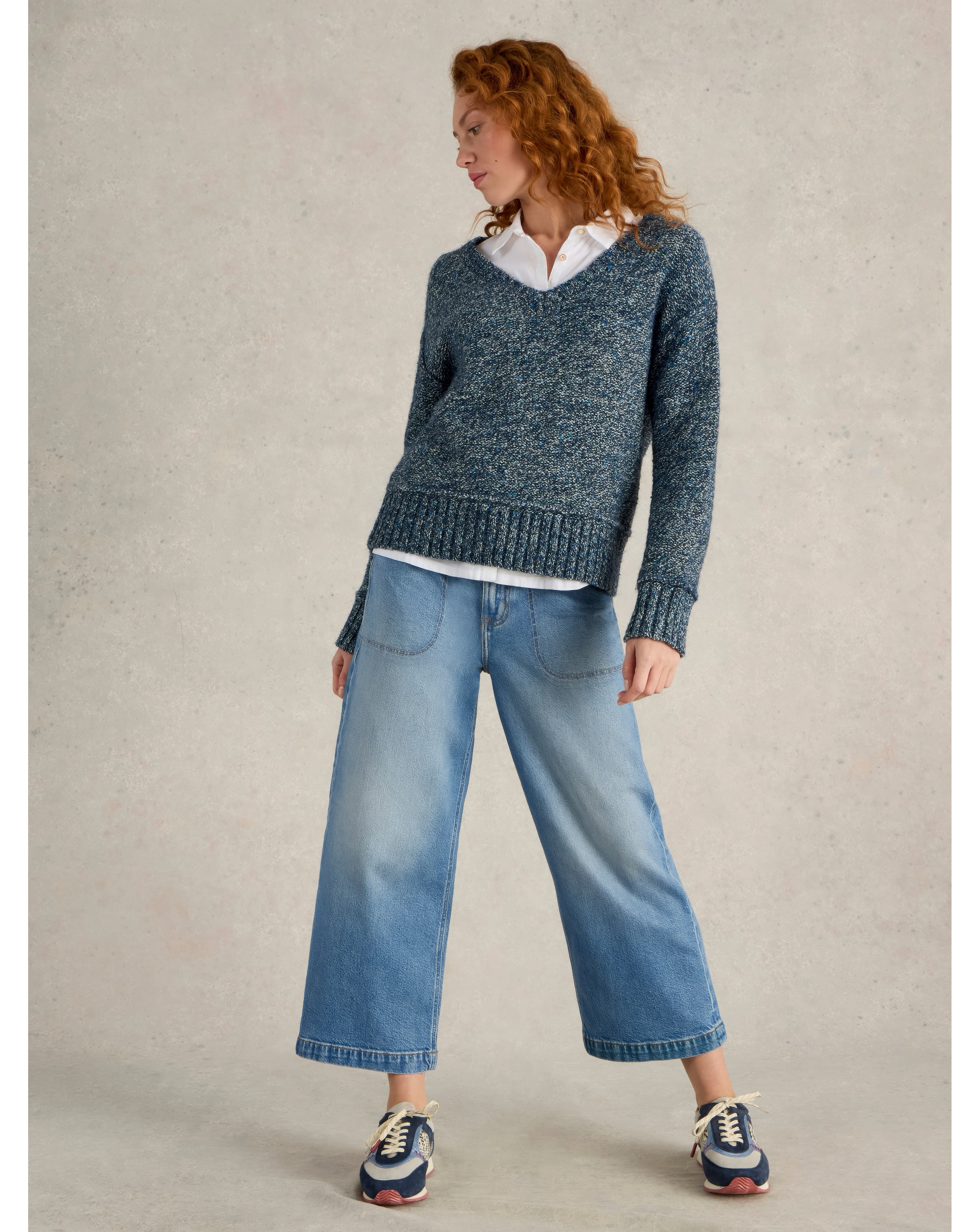 White Stuff Tia Wide Leg Crop Jean