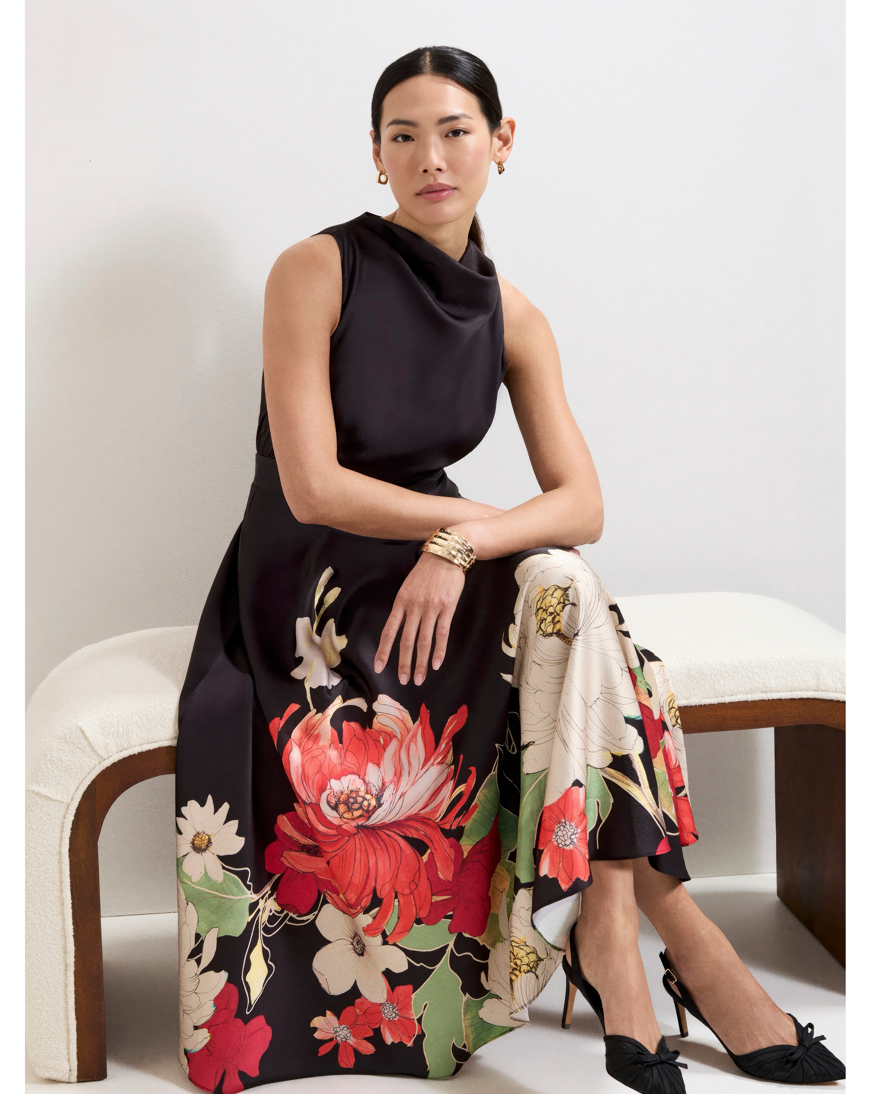 Phase Eight Cheryl Satin Midi Dress