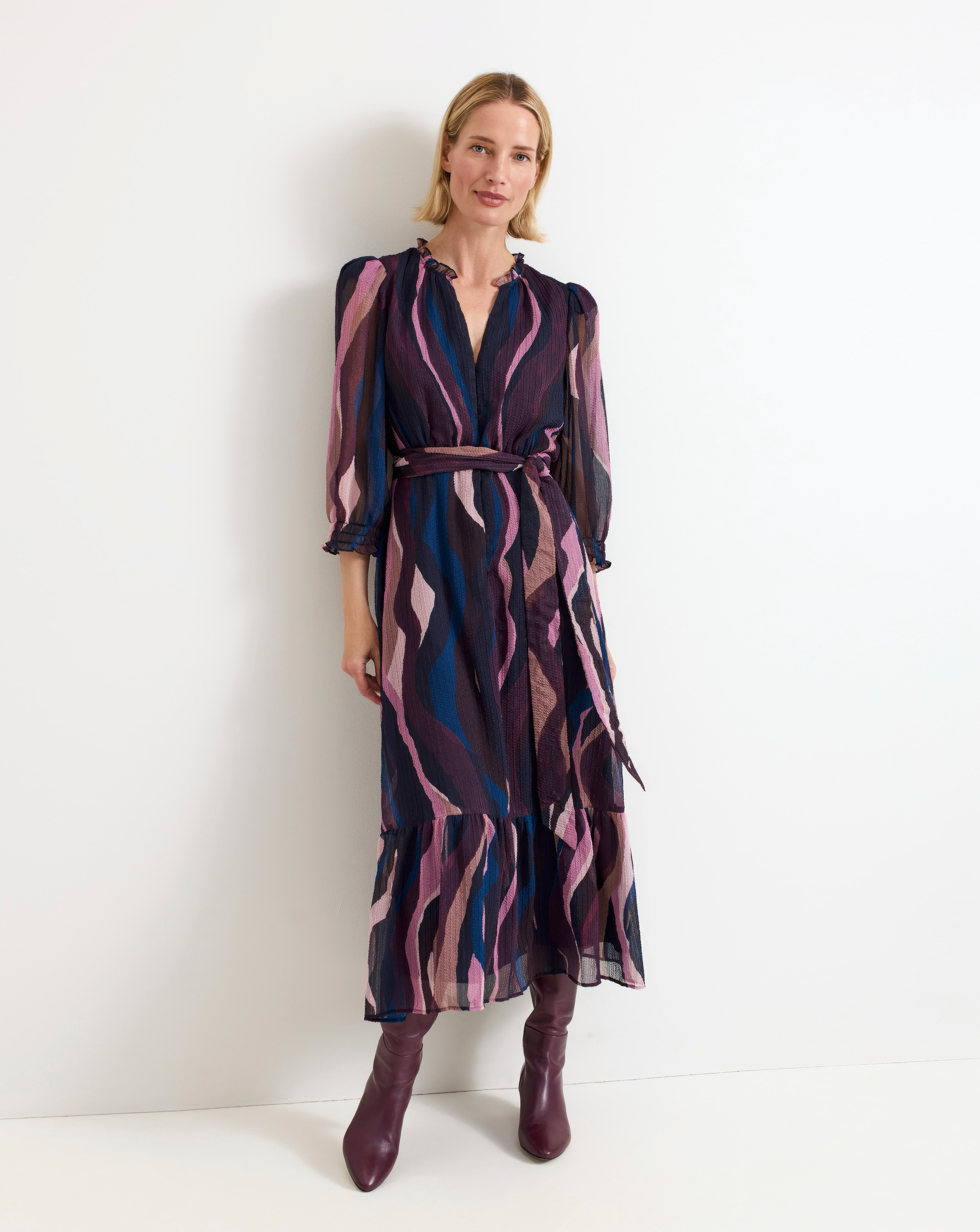 Phase Eight Cara Puff Sleeve Swing Dress