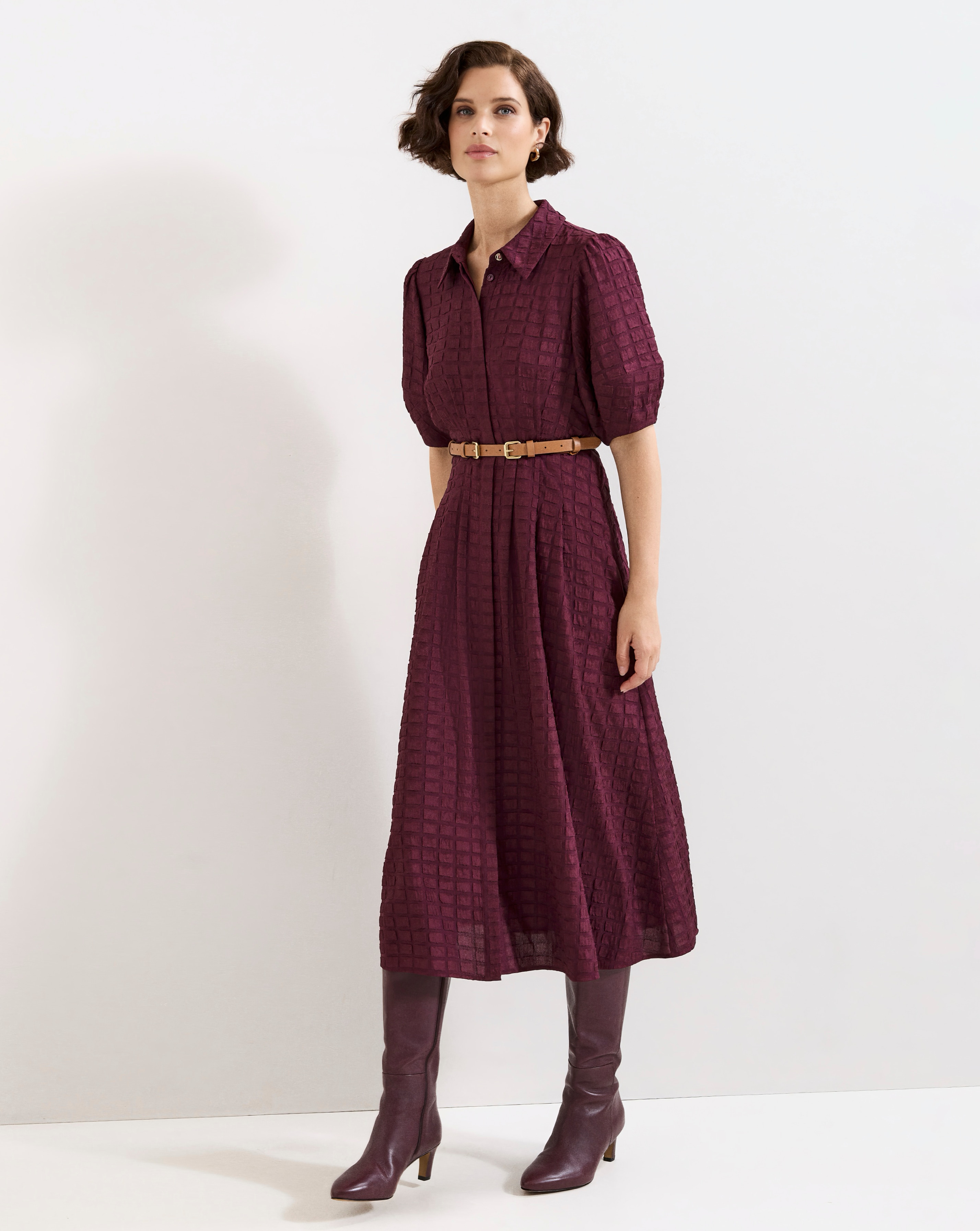 Phase Eight Yasmine Textured Midi Dress