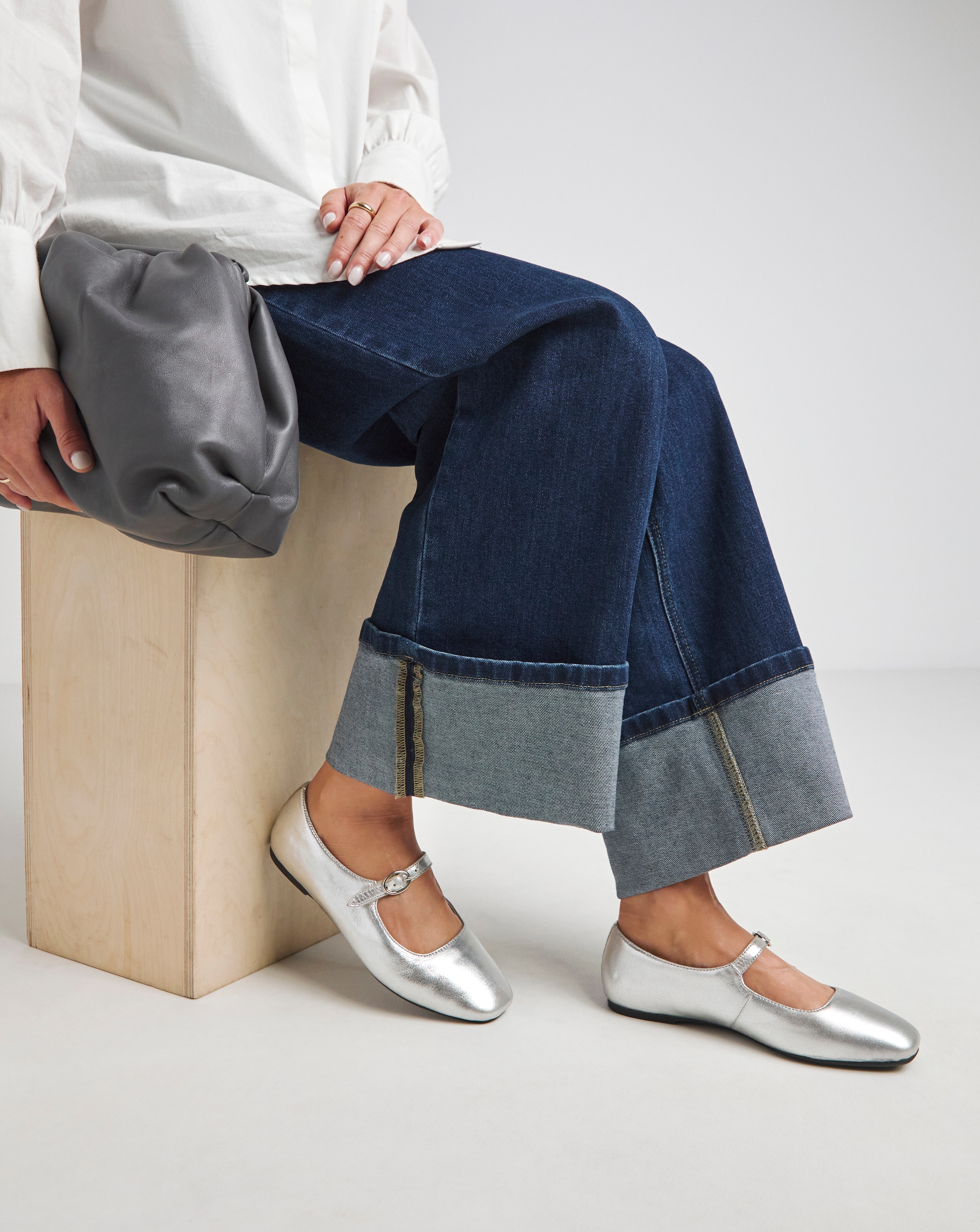 Mary Jane Flat Shoe Ex Wide EEE Fit