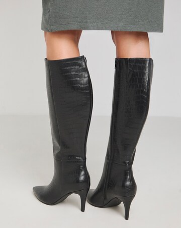 Knee High Pointed Toe Boot Ex Wide Fit