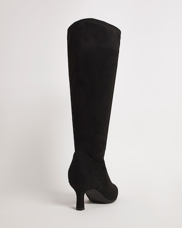 Hillary Kitten Heel High Leg Boot Extra Wide EEE Fit Super Curvy Calf