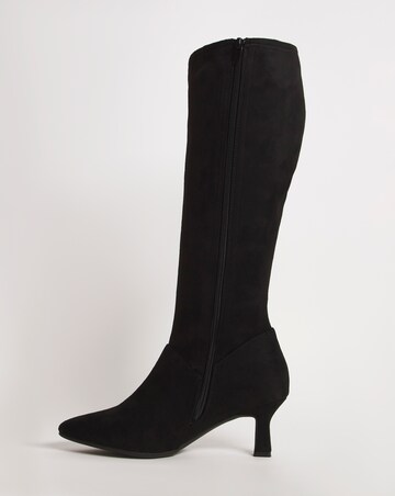 Hillary Kitten Heel High Leg Boot Extra Wide EEE Fit Super Curvy Calf