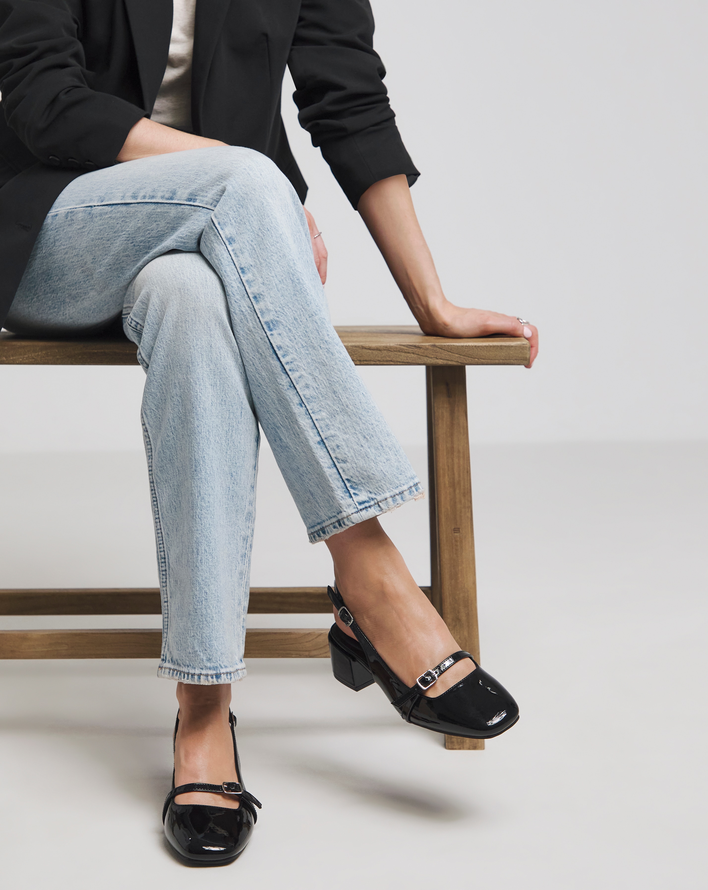 Slingback Mary Jane Ex Wide Fit