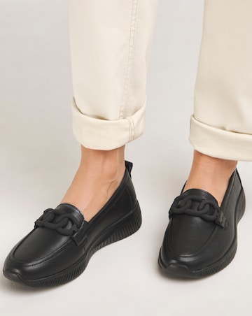 Carol Leather Sporty Loafer Trainers - Extra Wide Fit (EEE)