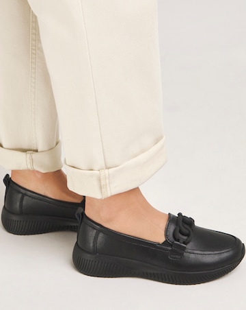 Carol Leather Sporty Loafer Trainers - Extra Wide Fit (EEE)