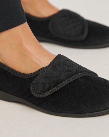 Topaz Full Upper Touch And Close Slipper - Wide Fit (E)