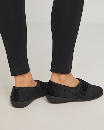 Topaz Full Upper Touch And Close Slipper - Wide Fit (E)