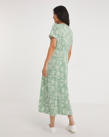 Julipa Shirred Shoulder Midi Dress