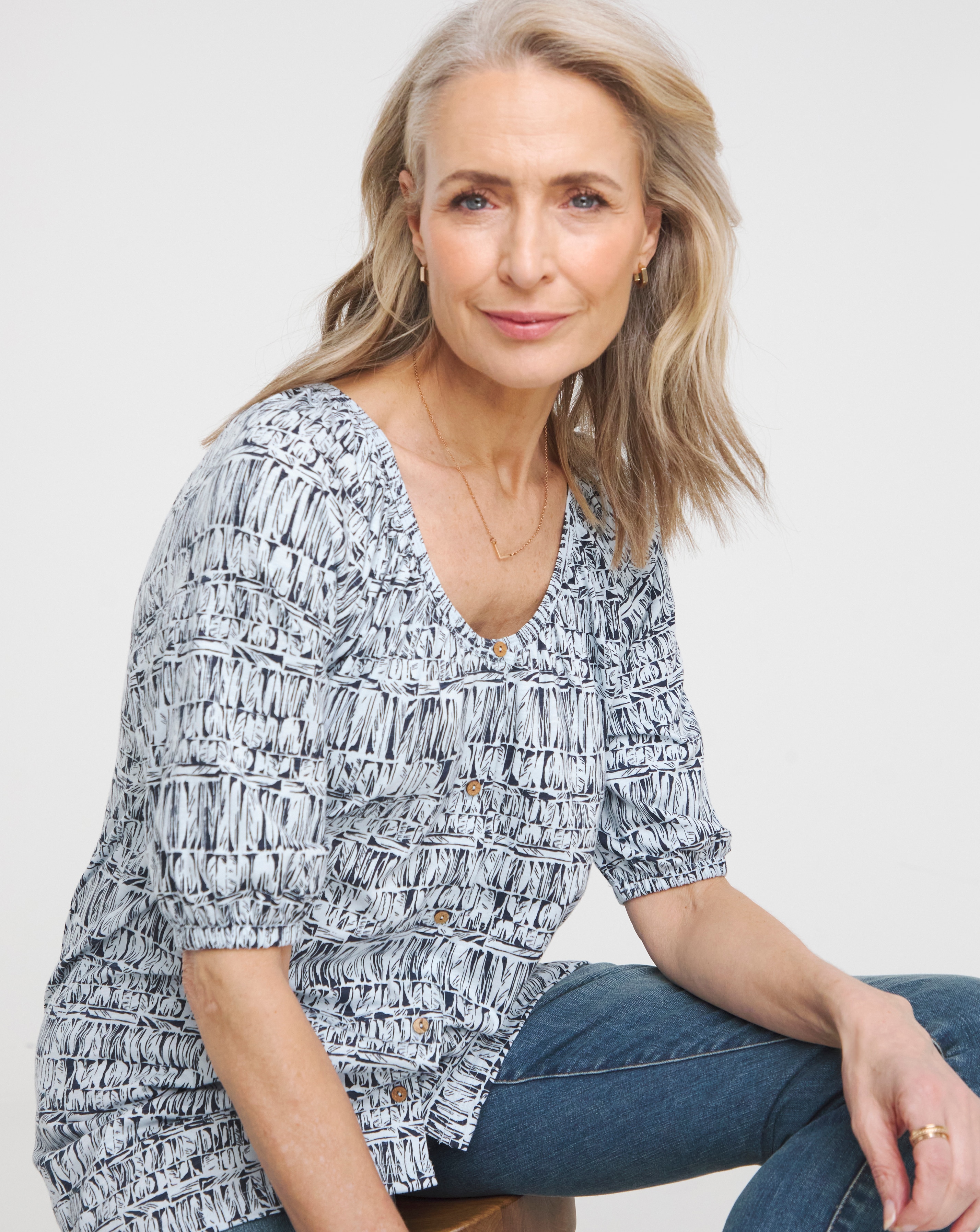 Julipa Pure Cotton Scoop Neck Top