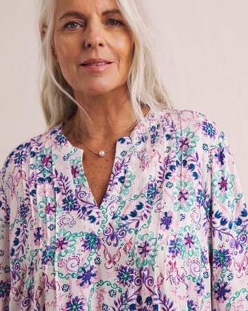 Julipa Pintuck Linen Mix Shift Dress