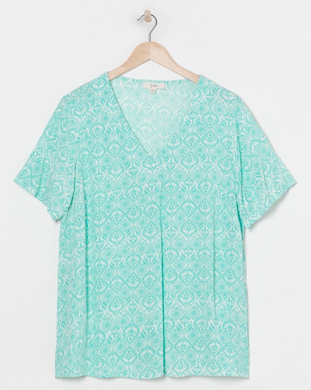 Julipa V Neck Crinkle Top