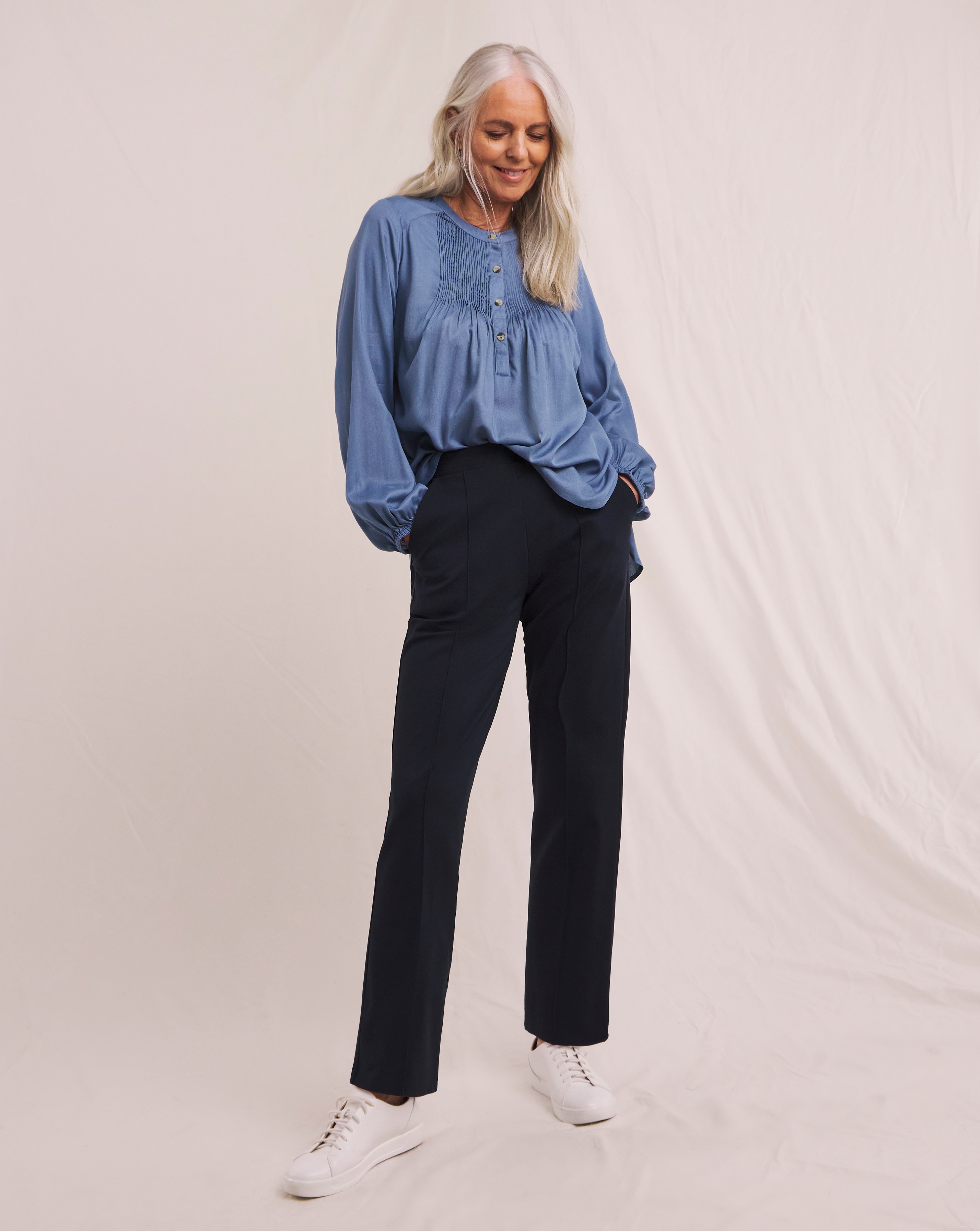 Slimma Comfort Fit Navy Trouser Regular