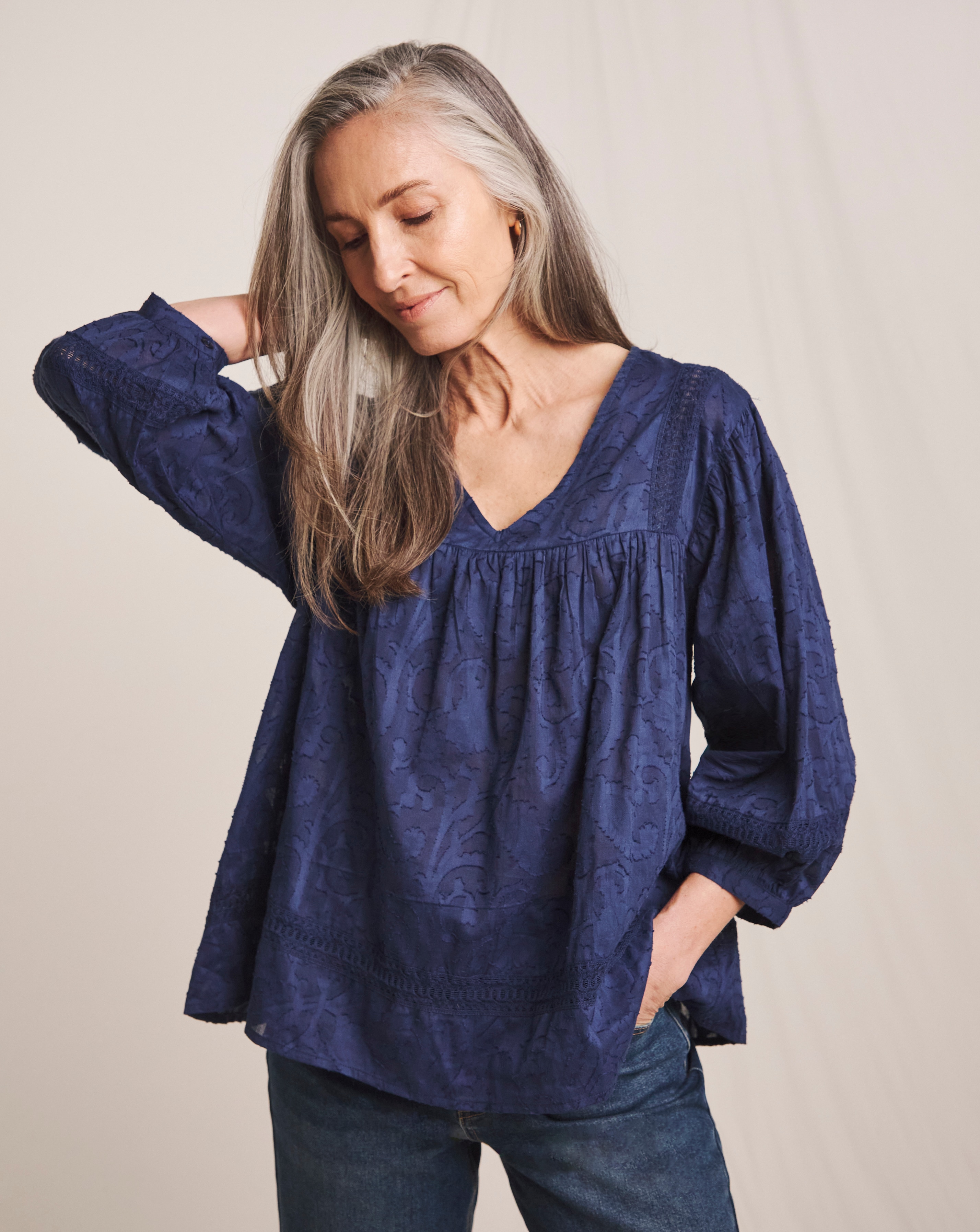 Julipa Pure Cotton Textured Blouse