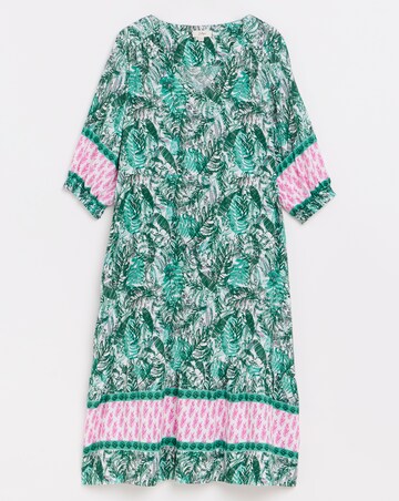 Julipa Border Print Tiered Dress