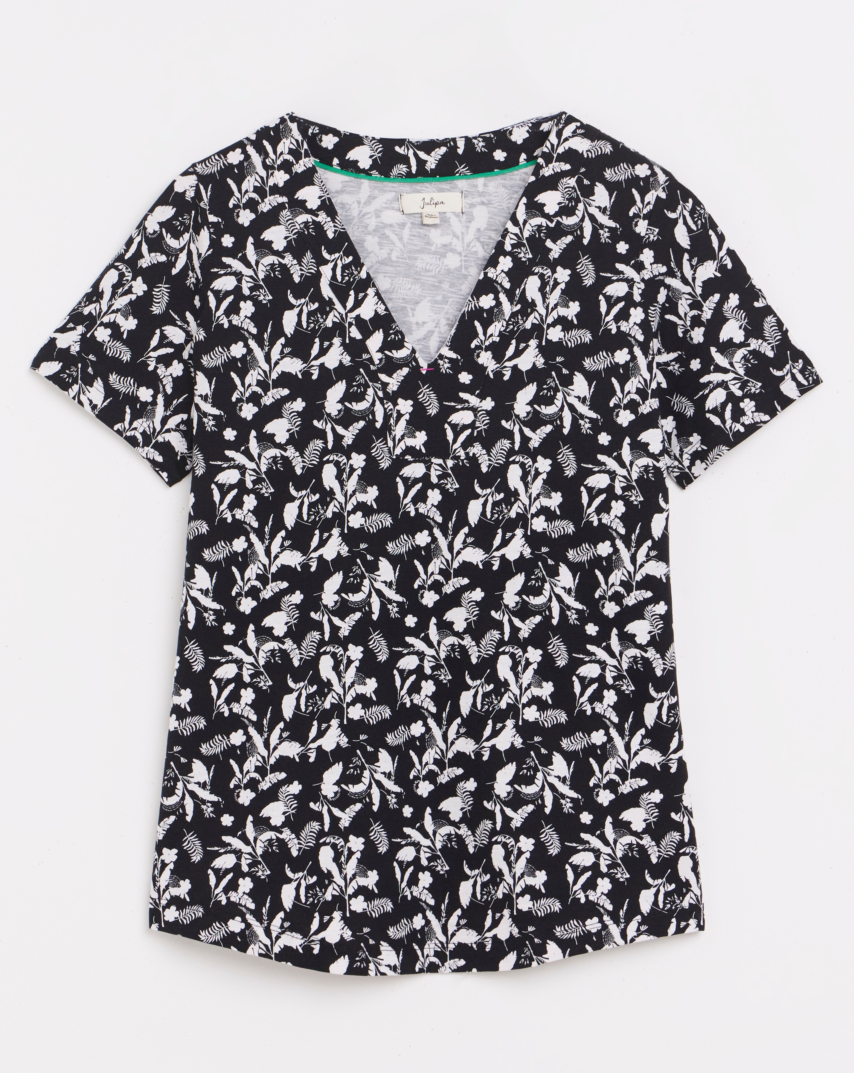 Julipa Pure Cotton V-Neck Printed Top