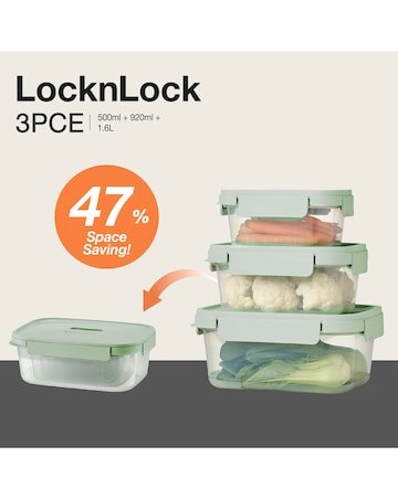 LocknLock Nest & Lock 3 Piece Container Set