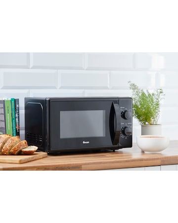 Swan SM4420BLK 20L Black Manual Microwave