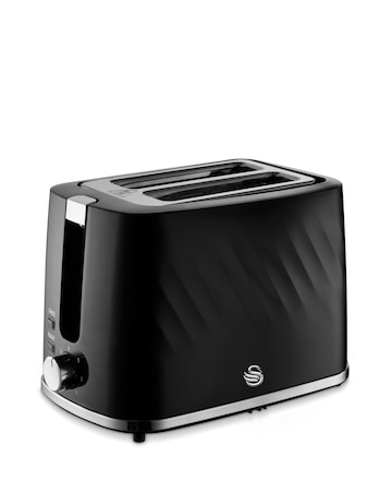 Swan Windsor 1.7L Textured Kettle and 2 Slice Toaster Black