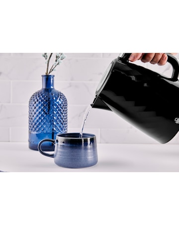 Swan Windsor 1.7L Textured Kettle and 2 Slice Toaster Black