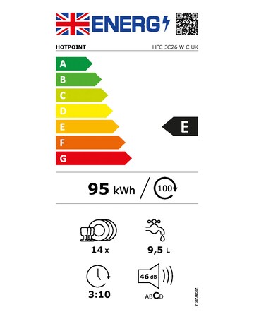 Hotpoint Fullsize 14 Place Set Dish Washer + Installation
