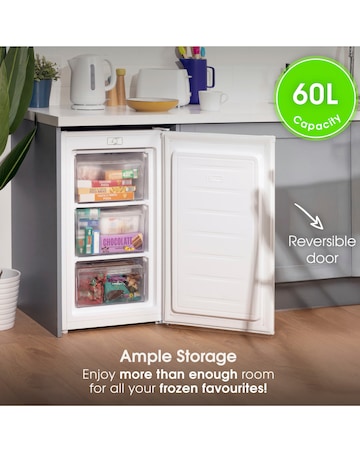 Abode 50cm Undercounter Freezer - White