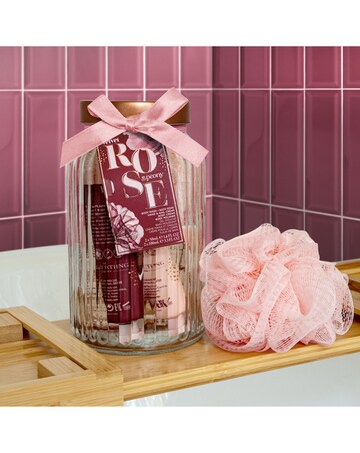 The Luxury Bathing Company Glass Jar Set - Velvet Rose & Peony