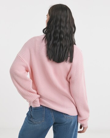 Simply Be Pink 3D Embroidered Cherry Cardigan