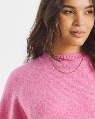 Cosy Yarn Pink Short Sleeve Boxy Knitted T-Shirt