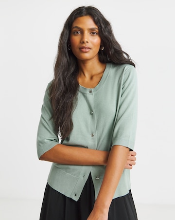 Mint Soft Touch Half Sleeve Cardigan