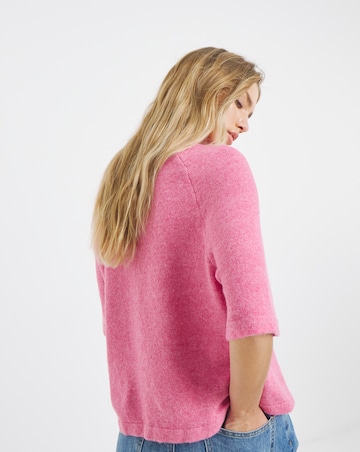 Cherry Placement Print Knitted T-Shirt