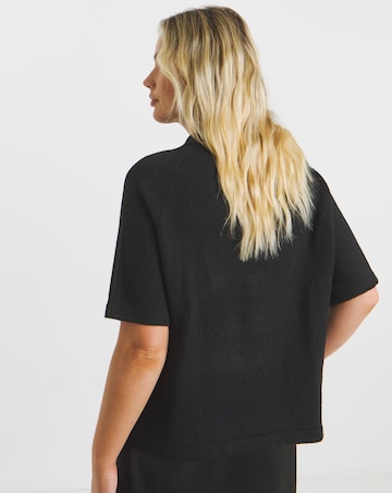 Simply Be Bow Placement Print Knitted T-Shirt