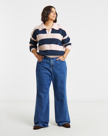 Simply Be Collared Rib Jumper