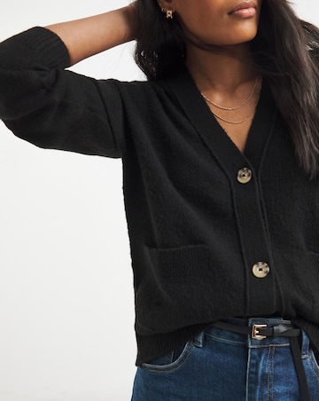 Simply Be Black V-Neck Cardigan
