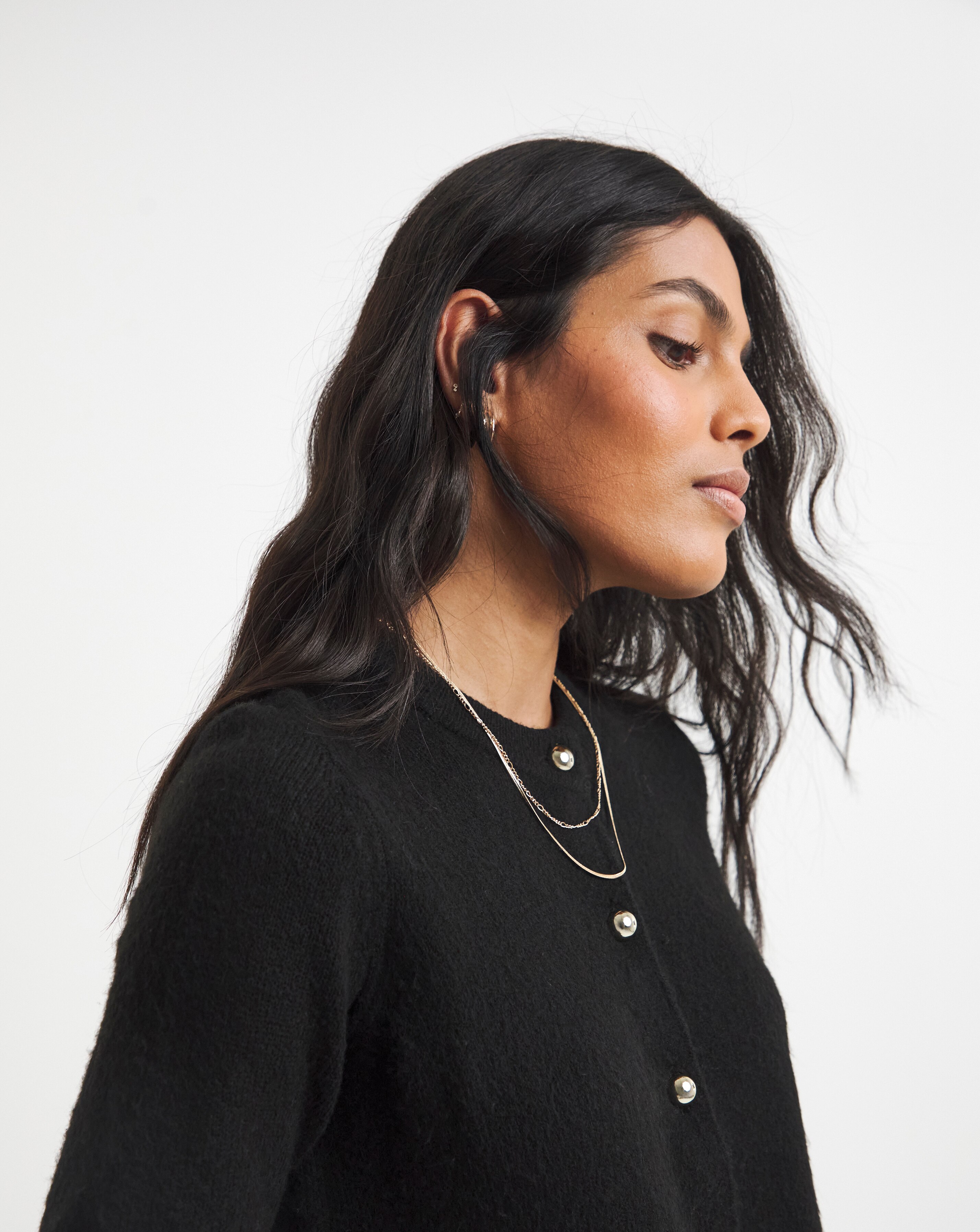 Simply Be Black Short Sleeve Cardigan | JD Williams
