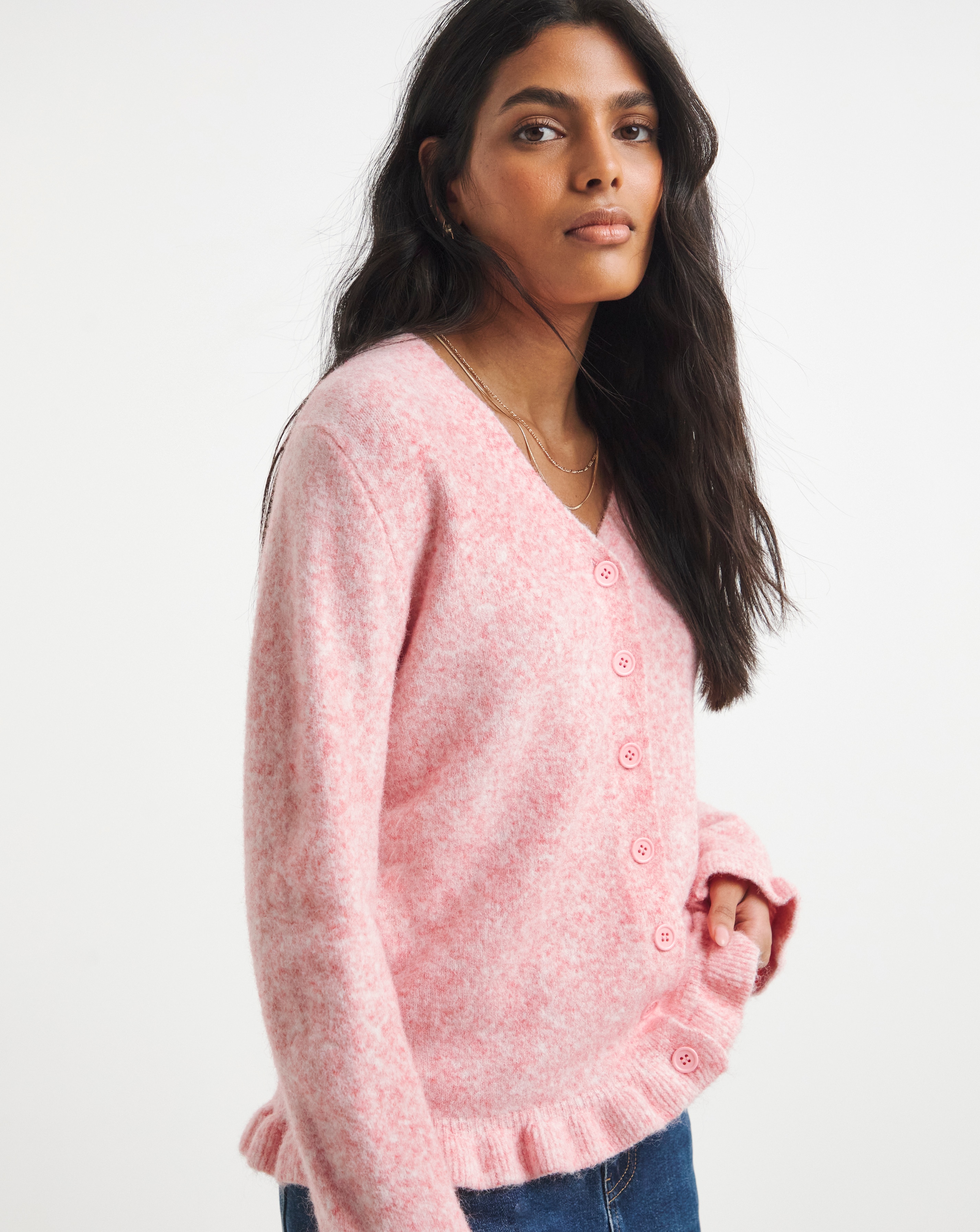 New In - Frill V-Neck Cardigan