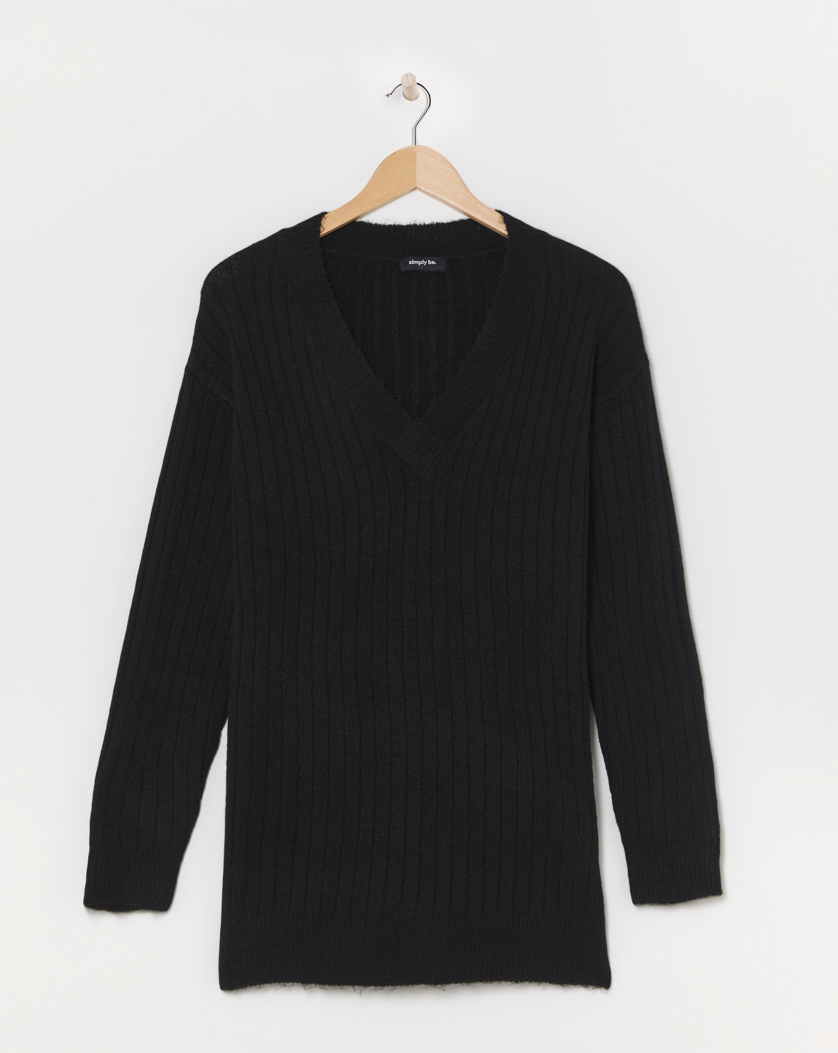 Simply Be Slouchy Longline Ribbed Jumper