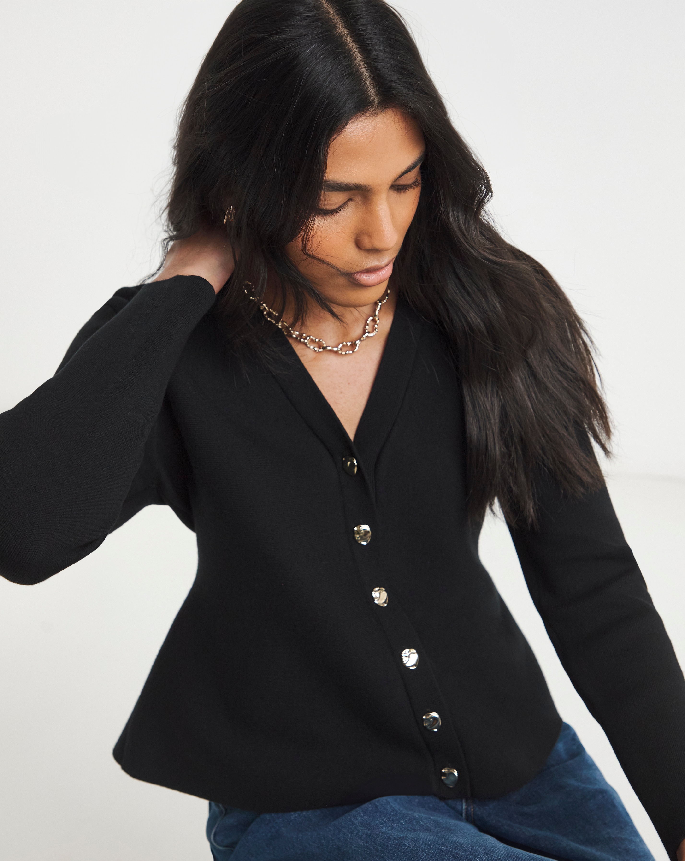 New In - Simply Be Cinched Waist Compact Cardigan