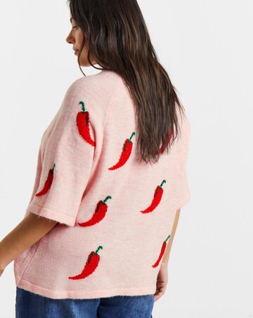 Pink Just Chillin' Knitted T- Shirt