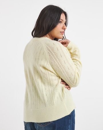 Yellow Soft Touch Pointelle Cardigan