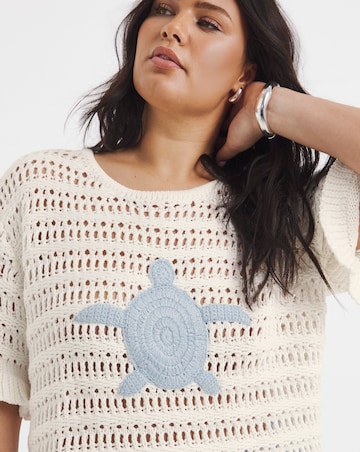 Crochet Top with Turtle Applique