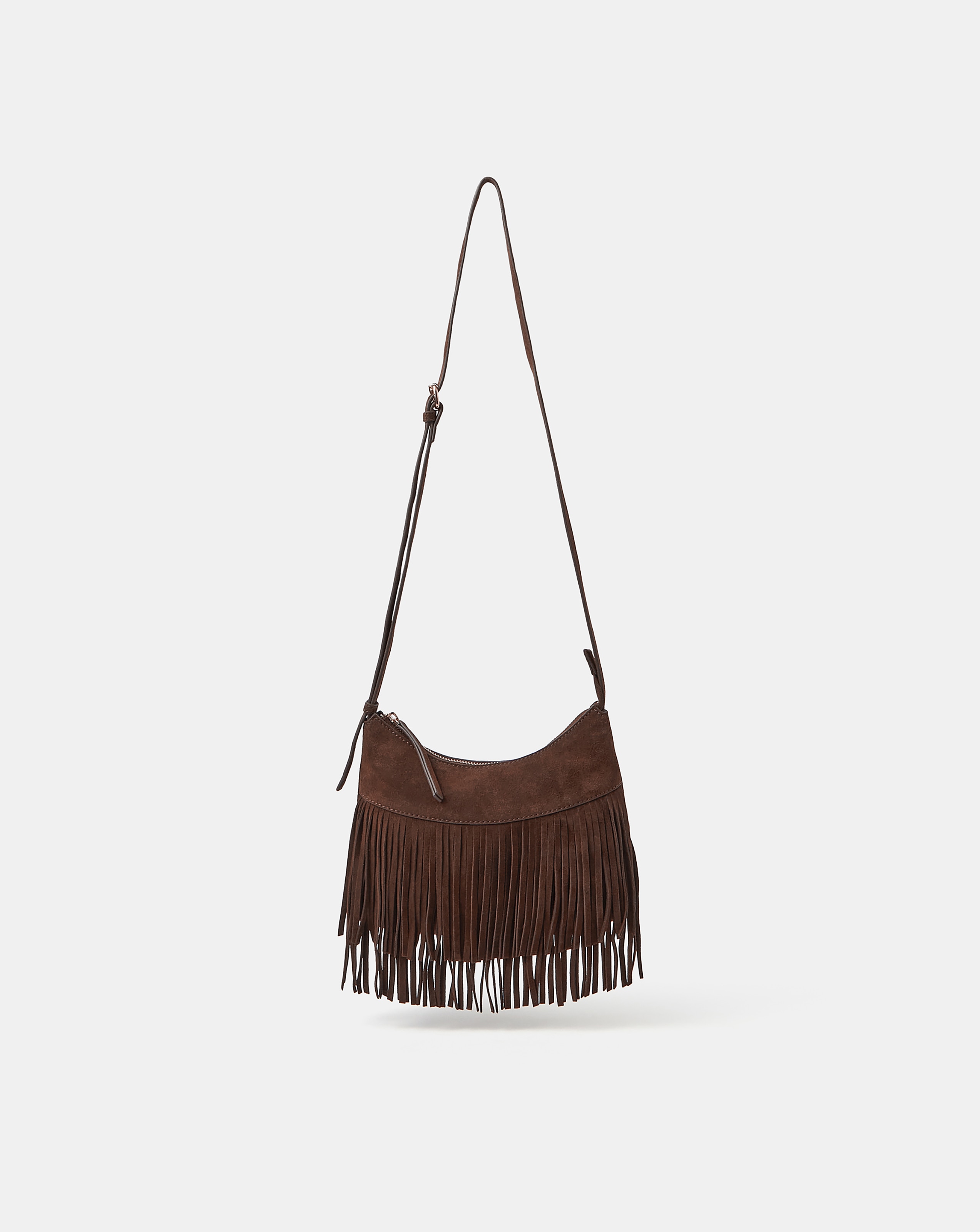New In - Accessorize Fringe Suede Crossbody Bag