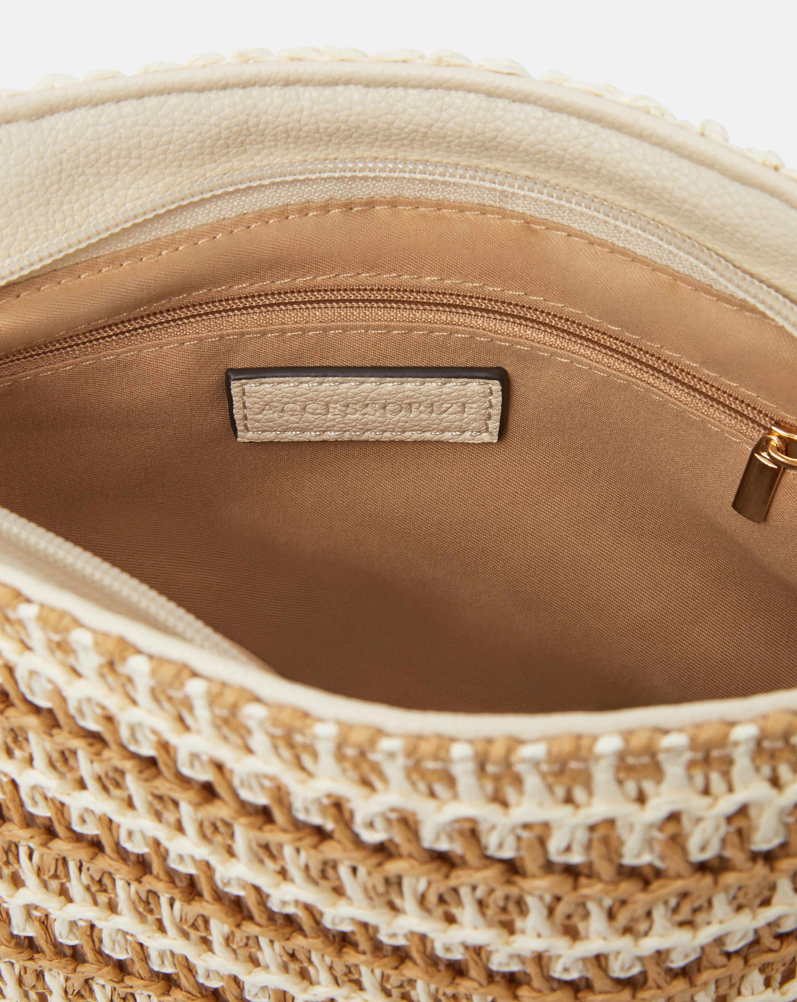 Accessorize Stripe Raffia Crossbody Bag | JD Williams
